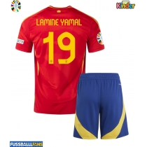 Spanien Lamine Yamal #19 Heimtrikotsatz Kinder EM 2024 Kurzarm (+ Kurze Hosen)